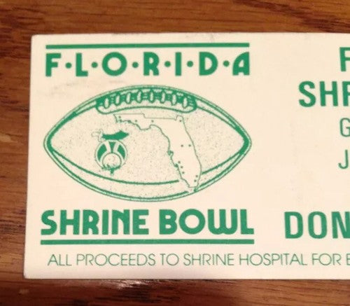Florida Shrine Bowl Gator Bowl July 29 1989 Ticket Stub Football