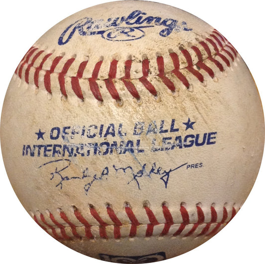 Rich Harden Signed Game Used Rookie International League Baseball CBM COA A’s