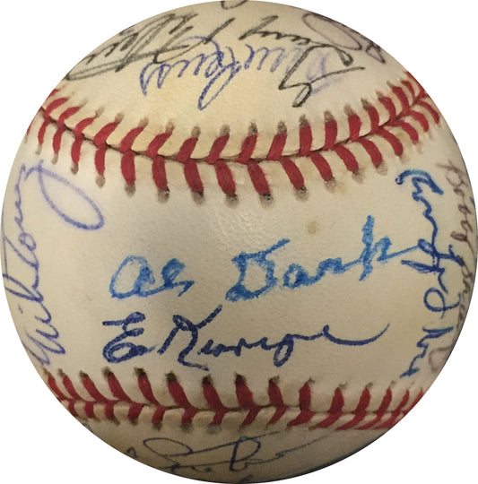 Multi Signed Official American League Baseball with 28 Autos Murcer Jenkins COA