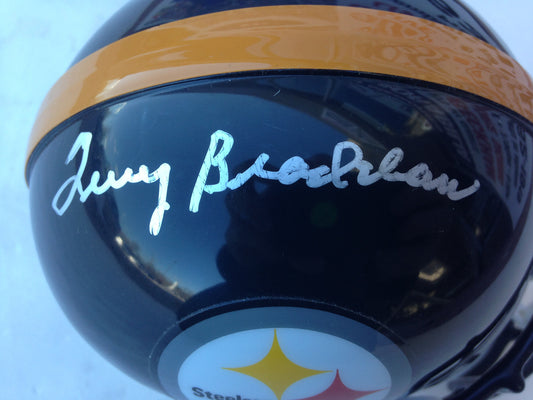 Terry Bradshaw signed Steelers Riddell Mini helmet auto HOF MVP JSA COA