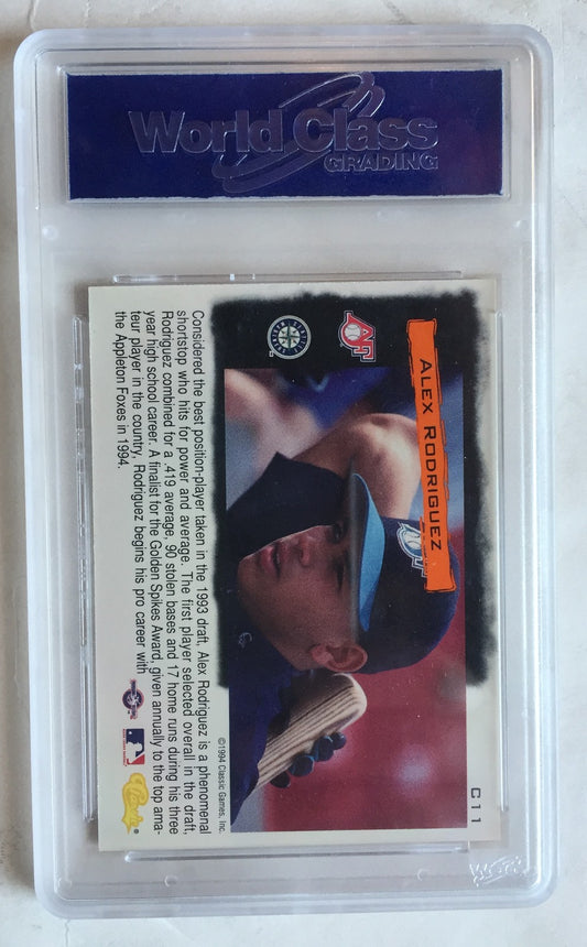Alex Rodriguez 1994 Classic Cream Of The Crop Rookie WCG 10 Gem Mint Graded #C11