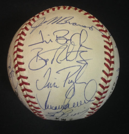 1992 Cincinnati Reds signed official NL Baseball 26 auto Davey Johnson CBM COA