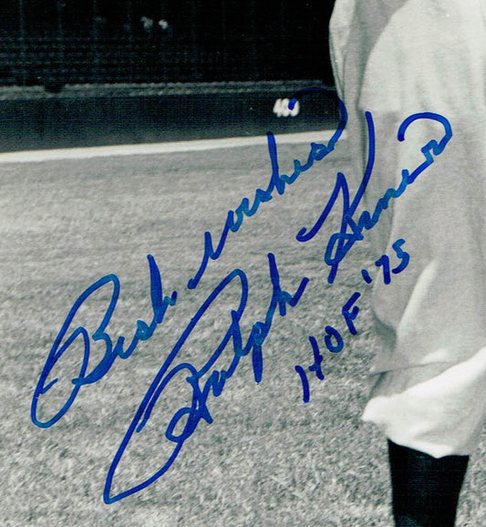 Ralph Kiner Signed 8x10 Photograph Ins HOF 75 Best Wishes Indians HOF Auto COA