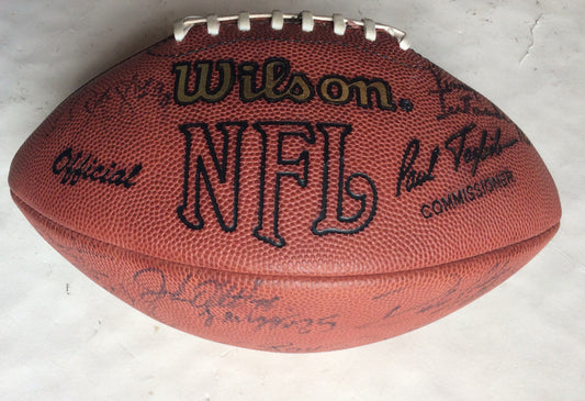 New York Jets signed official NFL football 24 auto Curtis Martin Chrebet CBM COA