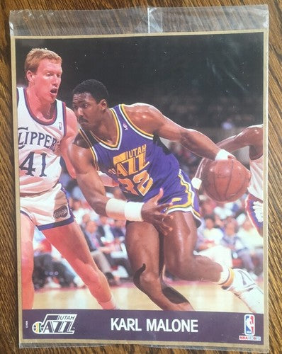 1990 NBA Hoops 8x10 Photo John Stockton & Karl Malone Photos Utah Jazz Hof Combo