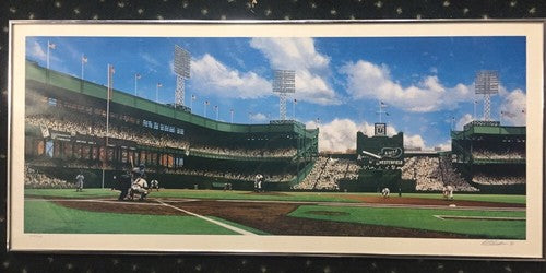 Bill Purdom Signed Polo Grounds Shot Heard Lithograph Framed Dodgers Giants /600
