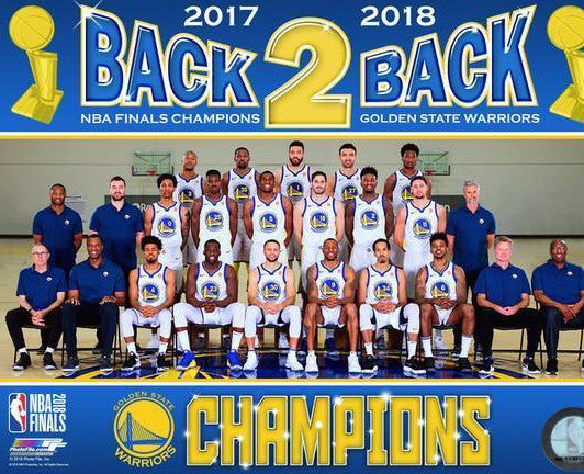 2018 Golden State Warriors NBA Champions Licensed Hologram framed 8x10 photo
