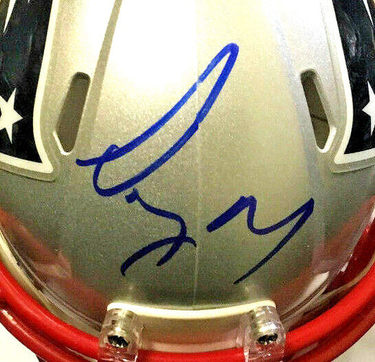 Sony Michel signed Patriots Mini Helmet rookie Autograph Steiner COA Super Bowl