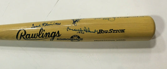 World Series MVP signed bat 10 auto Frank Robinson Bob Gibson Don Larsen Jackson