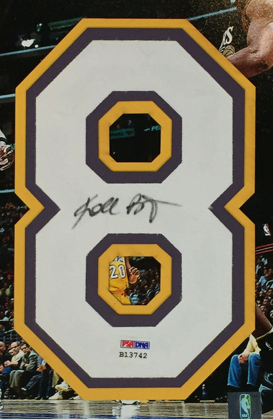 Kobe Bryant Signed Lakers #8 Jersey # 2001 finals 20x24 PHOTO framed PSA coa