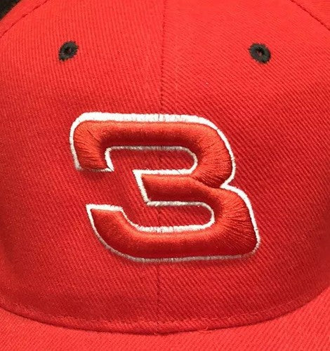 Dale Earnhardt Sr. All Red Hat #3 NASCAR One Size Snapback Cap New