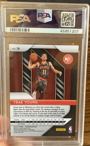 2018 Panini Prizm #78 Trae Young RC Rookie PSA 10 GEM MINT