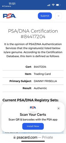 1969 Topps Dan Danny Frisella #343 Signed Mets World Series RARE Auto Psa Coa