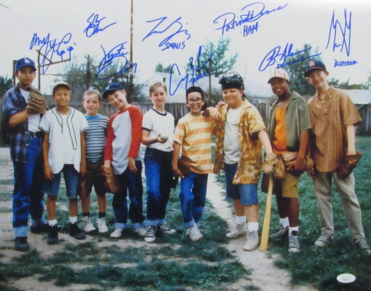THE SANDLOT Movie Cast Signed 16x20 Photo Framed 8 Autograph Smalls Ham JSA COA