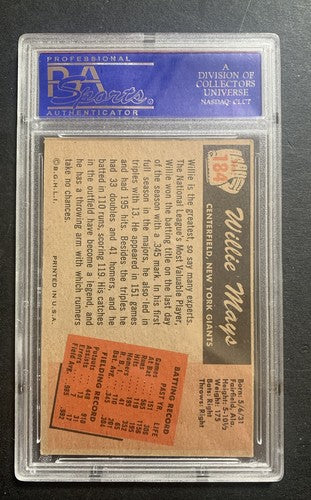 1955 Bowman Willie Mays #184 Psa 5 Ex High End Ny Giants Hof Nice