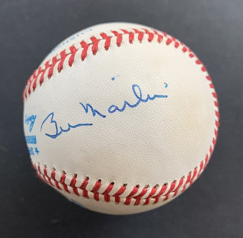 Billy Martin & Whitey Ford Yankees Signed Official A.L Baseball autograph PSA