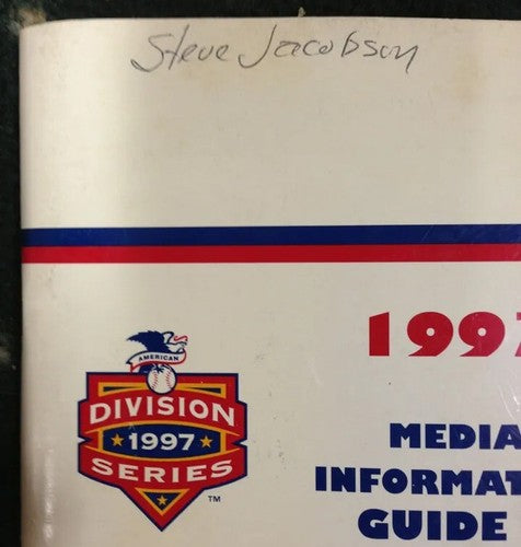 1997 Baseball Championship Media Guide Program yankees vs indians Derek Jeter