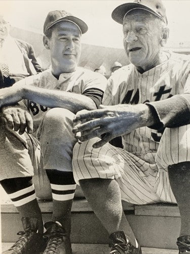 1966 All Star Game Upi Type 1 Wire Photo Original Ted Williams Casey Stengel