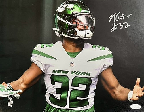 Michael Carter New York Jets Signed 11x14 Photo Framed Mint Autograph JSA Coa