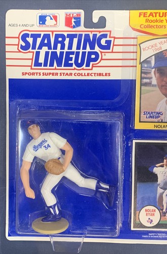 1990 Starting Lineup Nolan Ryan Figure Mets & Rangers Card Mint Sealed Crisp
