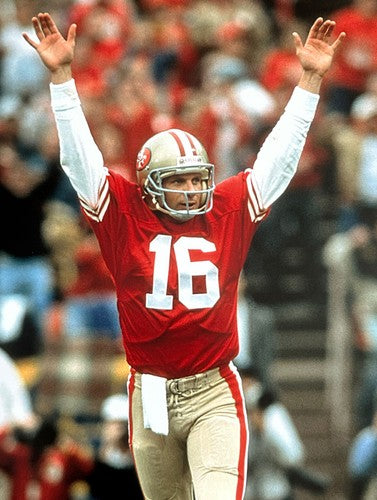 Joe Montana 49er’s The Catch 16x20 Photo File Arms Up NFL Hologram Licensed