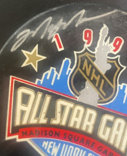 Mark Messier Signed 1994 NHL Official All Star Game Puck Msg HoF Auto Steiner