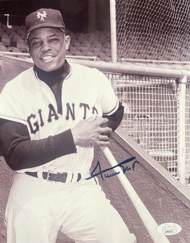 Willie Mays New York Giants signed 8x10 Photo Framed Mint autograph HOF JSA COA