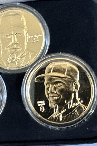 Roger Maris Sosa Mark McGwire Home Run Heroes 24K Gold Overlay Set w/COA Mint