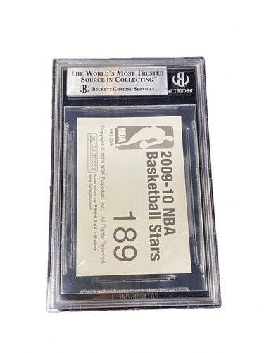 2009-10 Panini Stickers #189 Stephen Curry PTT Foil Rookie Card BGS 8.5 NM- Mint
