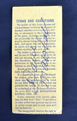 NY Mets 8/4/ 1972 Vs Cubs Baseball Ticket Stub Willie Mays HR # 651 W/ 3 Hits Ex