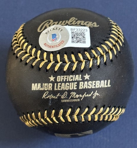 Henry Davis Signed Black & Gold Official MLB Baseball Rookie Auto Bas Beckett