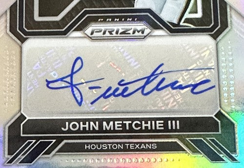 John Metchie III 2022 Panini Silver Prizm /99 RPA Auto Case Hit RC Patch