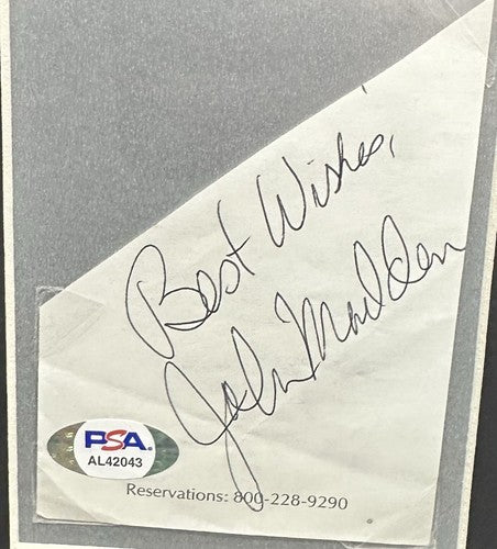 John Madden Signed Cut Framed 1988 EA Sports Cover Photo Best Wishes Auto PSA