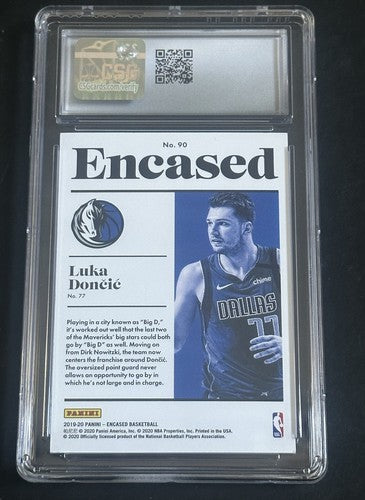 2019-20 Panini Encased Red #90 Luka Doncic Mavericks 17/25 Csg 9 MINT Graded