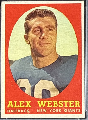 1958 Topps #30 Alex Webster NM Near Mint PSA 7 Card New York Giants NFL Champ