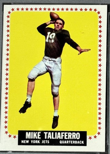 1964 Topps #126 Mike Taliaferro Rookie RC NM-MT Near Mint - Mint PSA 8 Card Jets