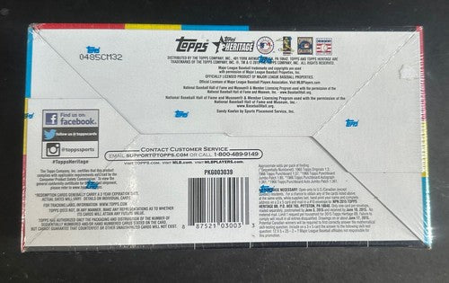 2015 Topps Heritage Baseball Hobby Box FACTORY SEALED 1 Auto Mint Lindor Rc ?