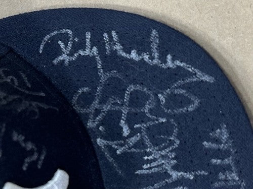 Yankees Signed Old Timers Day Hat Rickey Henderson David Wells Cone 12 Auto Coa