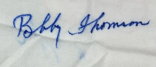 Bobby Thomson Ralph Branca Signed Mitchell & Ness 1951 WS Jersey Auto Steiner