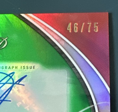 1-2016 Bowman Platinum Green Auto Frankie Montas Dodgers Reds /75 #PA-FM Mint