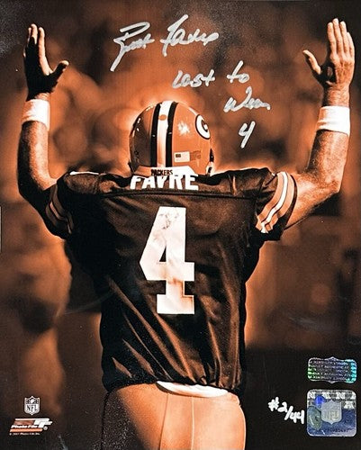Brett Favre Signed 8x10 Framed Photo Packers Last to Wear 4 LE Auto Radtke COA