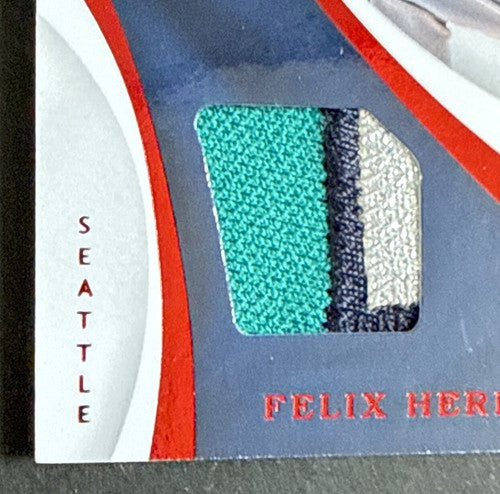 2017 Immaculate Felix Hernandez SP 3 Color Game Used # Patch Relic /15 Mariners