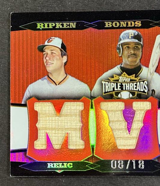 2006 Topps Triple Threads Bat Relic Ichiro Barry Bonds Cal Ripken /18 TTRC-177