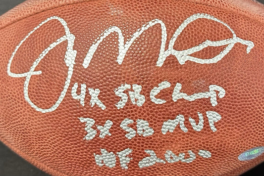 Joe Montana Signed Pro Duke Wilson Football SB Champ MVP HOF 49ers Auto Steiner