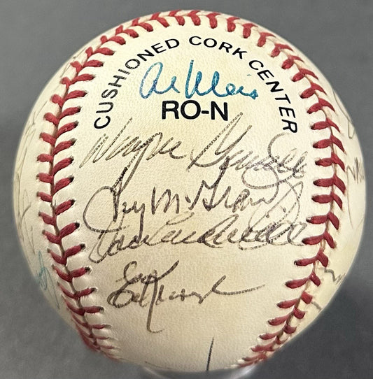 1969 Mets WS Team Signed NL Baseball Tom Seaver Tug McGraw Agee 19 Auto COA HOF