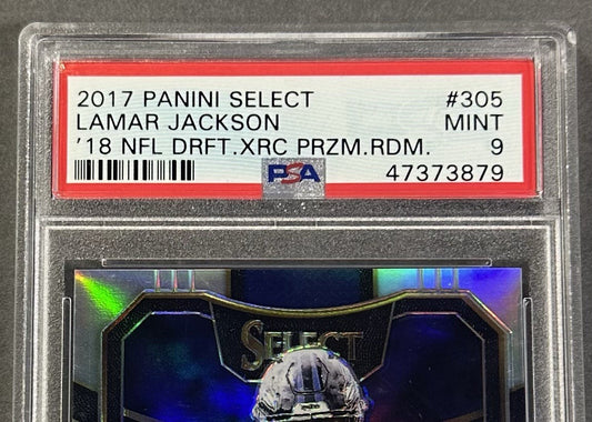 2017 Panini Select Lamar Jackson Silver Prizm XRC Rookie PSA 9 ‘18 Draft Ravens