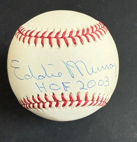 Eddie Murray Signed Official Mlb Baseball HOF 2003 Auto Inscription Steiner COA