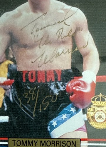 1991 Ringlords Tommy Morrison Rocky Signed The Duke Auto Psa Coa Mint Rc /150