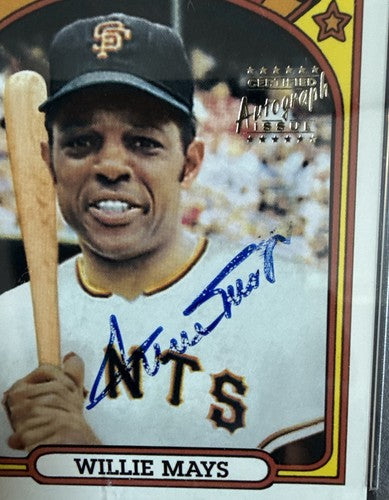 Willie Mays Signed 1996 Topps CERTIFIED Issue On Card Auto 1972 SP Psa Coa Hof