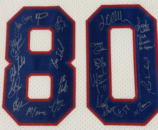 1980 USA Miracle Hockey Team Signed All 20 Auto Framed Jersey Suter Craig Psa